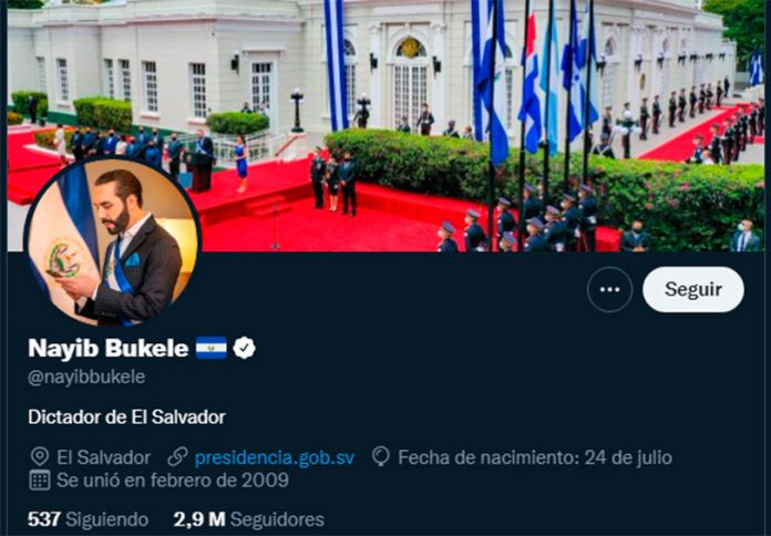 Nayib Bukele Se Autodenomina Dictador De El Salvador En Twitter 1688