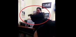 Operadora es captada ‘tableando’ a un detenido en Veracruz