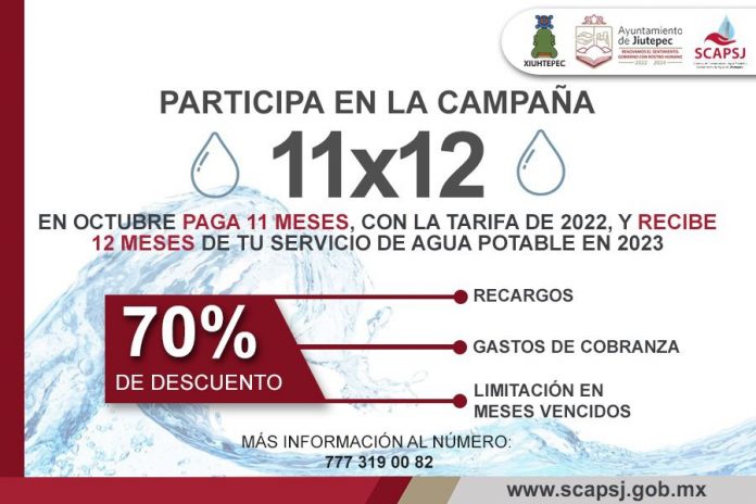 descuentos agua jiutepec