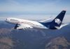 avion de aeromexico vuela desde el AIFA