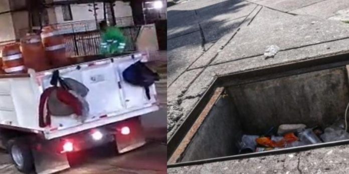 Trabajadores de Limpieza Roban Tapa de Coladera en Iztacalco, CDMX