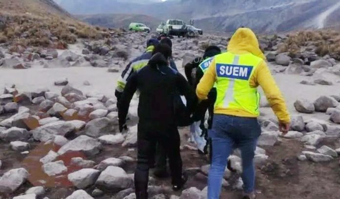 rescate cuerpo laguna nevado toluca
