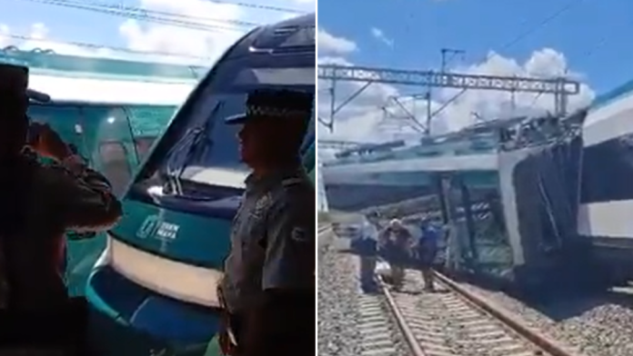 Tren Maya descarrilado