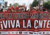 CNTE marcha en Acoxpa rumbo al Estadio Azteca