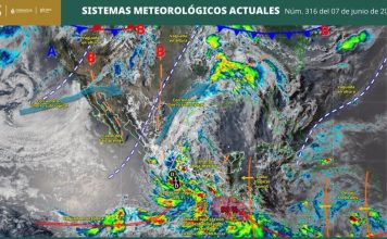 Depresión Tropical Dos-E: Sheinbaum activa alerta Depresión Tropical Dos-E