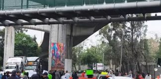Bloqueo en la México Cuernavaca a la altura de Tlalpan